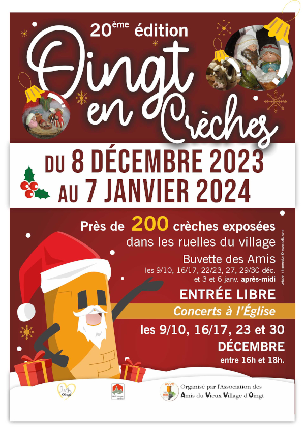 Oingt en crèches Crèches - affiche